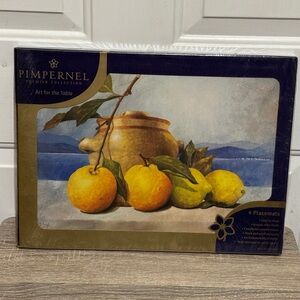 Brand‎ New Pimpernel Premier Collection “Riviera” Set/4 Fruit Placemats England